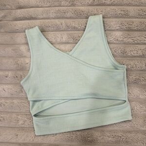 ROXY Mint Green Criss Cross Women's Crop Top